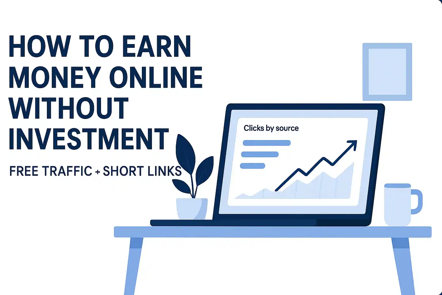 How to earn money online without investment — Free Traffic + Short Links