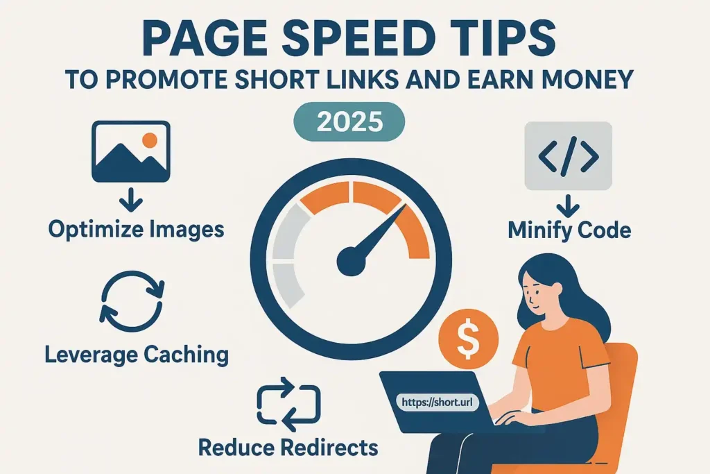 Page speed tips to promote short links and earn money (2025)