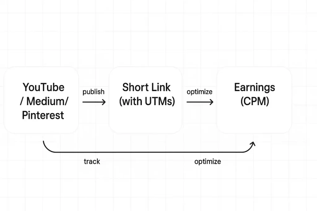 How to earn money online without investment: zero-budget workflow diagram.