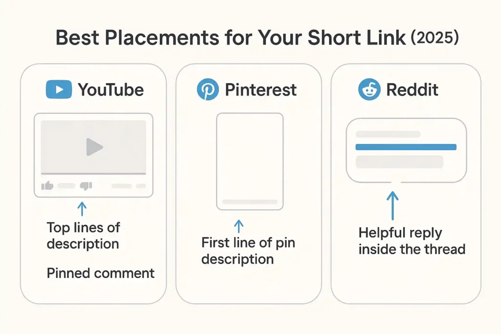 Best placements for short links: Shorten URLs and earn money 2025
