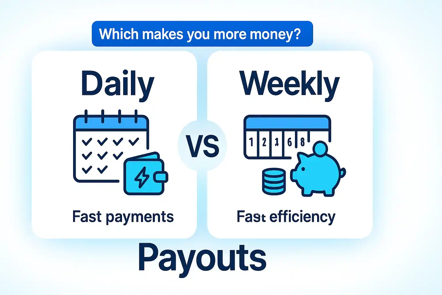 Daily vs Weekly payouts comparison — URL shortener guide
